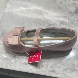 Nina Pink Ballet Flats with Bow Detail